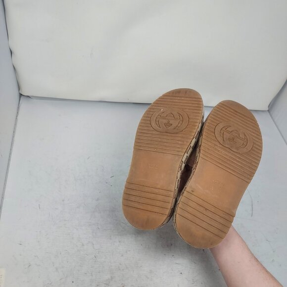 Gucci WOMENS Angelina GG Supreme Platform Brown Slide Sandal - Picture 2 of 12